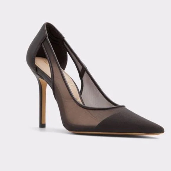 ALDO Ebenezer Mesh Chocolate Brown Pumps - Picture 1 of 9